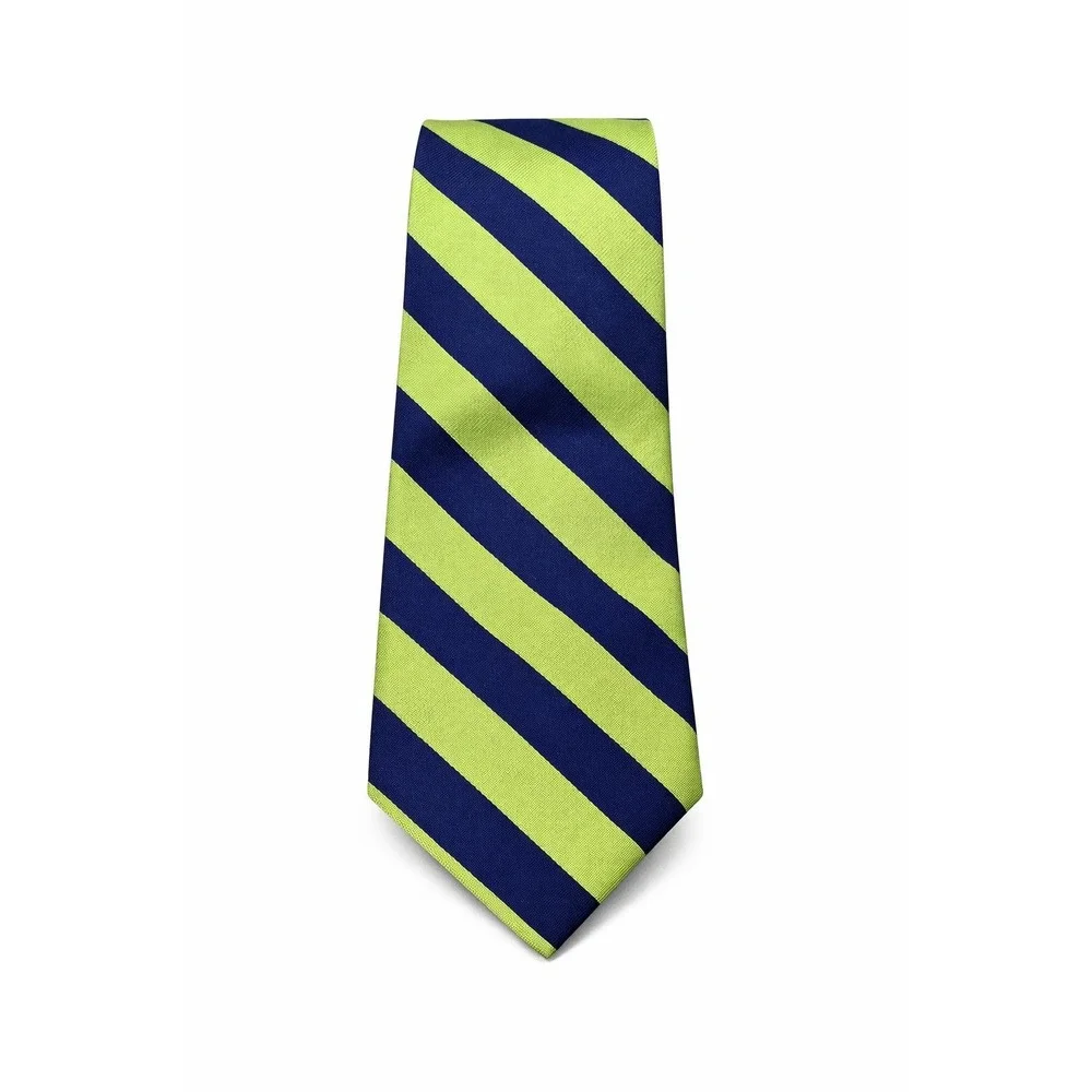 J Crew Silk Tie Mens Blue Green Repp Striped Ivy League Vintage PreppyUSA VTG
